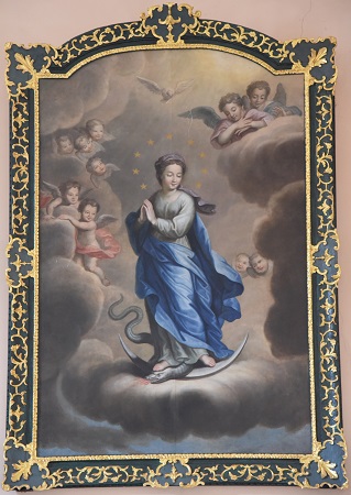 Tableau de la Vierge maîtrisant le démon
